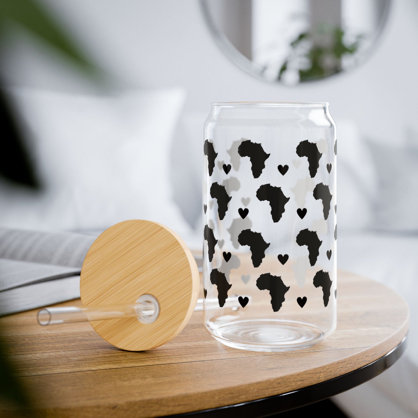 🌍🖤 Heart of Africa Glass Cup