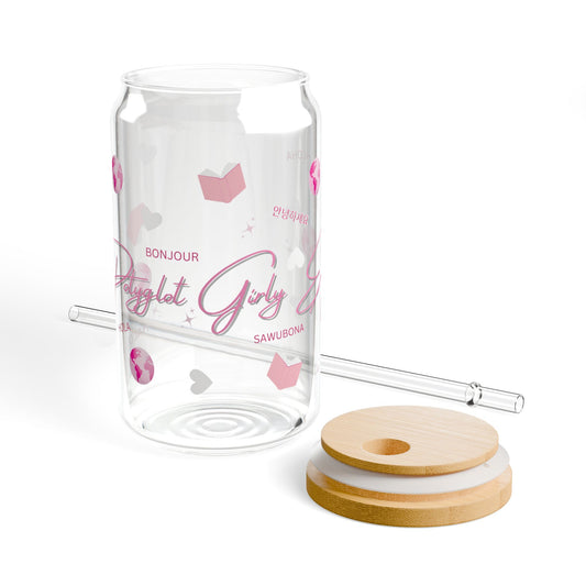 💅🌍 Polyglot Girly Era Glass Cup