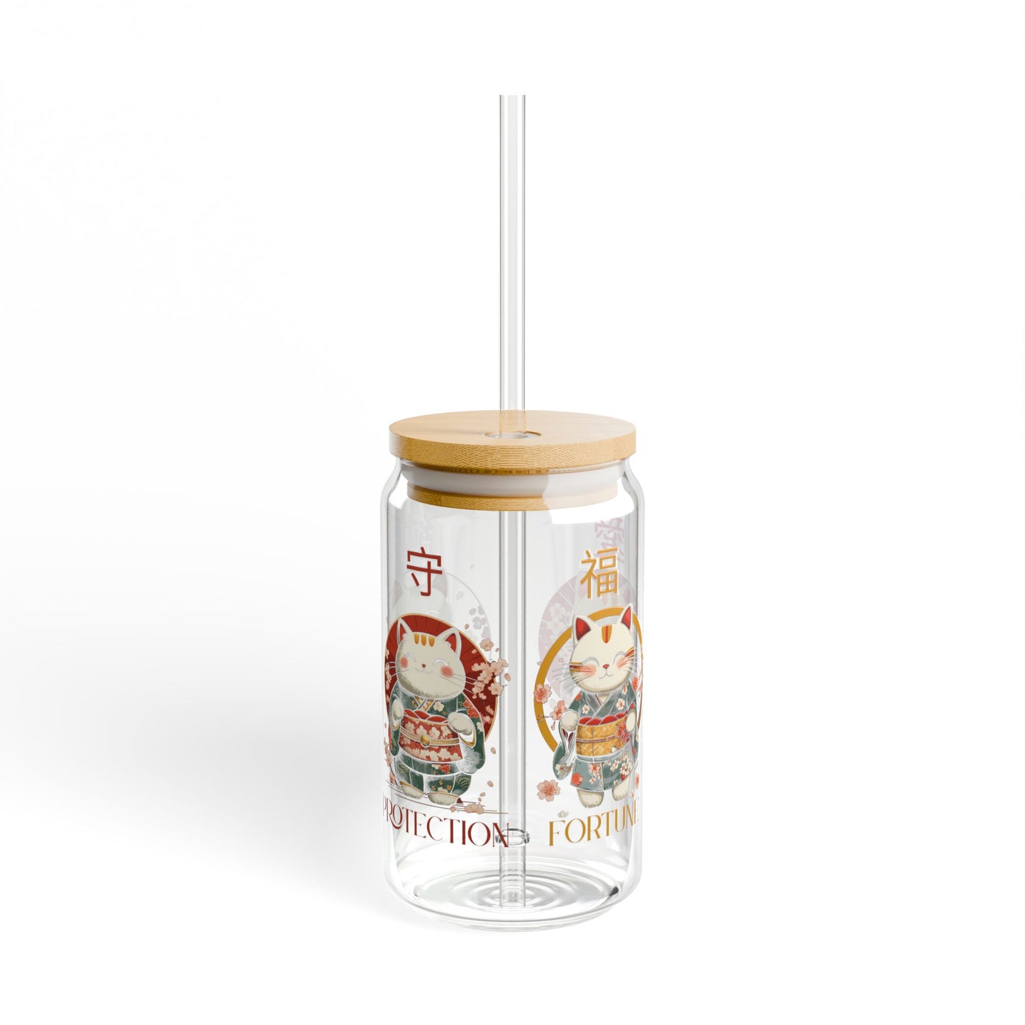 🧧 🐾Shifuku Maneki Glass Cup